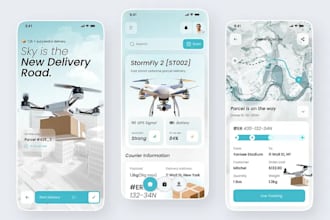 develop ai drone delivery app drone website courier delivery app logistic app