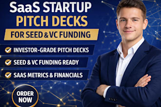 design a saas startup pitch deck for seed and vc funding