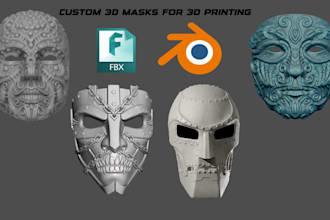 create custom 3d mask 3d halloween helmet anime cosplay mask stl for 3d printing
