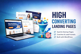 design high converting landing page for lead generation, coaching, saas