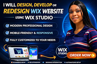 design develop or redesign wix website using wix studio