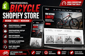 build a high converting shopify bike dropshipping store