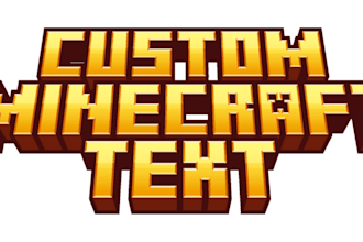 make a custom minecraft like text for you