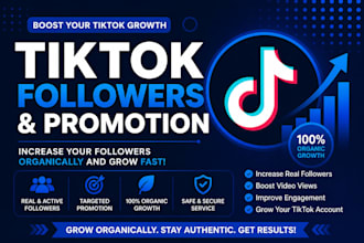 do organic instagram SEO and tiktok promotion for real followers growth