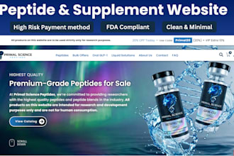 build peptide website fda compliant peptide store