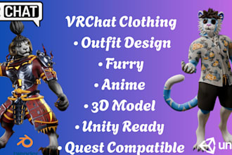 design custom vrchat clothing vrchat outfit accessories for vrc avatar unity