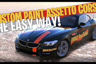 create custom assetto corsa skins, liveries, and car designs