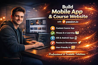 build mobile app online course app course website fitness with passion io