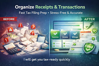 organize your receipts and transactions for tax filing fast