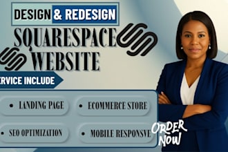 build squarespace website, design and redesign squarespace website development
