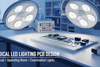 design medical grade led lighting pcb for surgical lamp systems