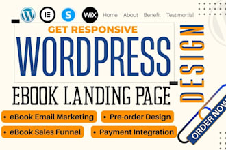 do wordpress ebook landing page wordpress ebook sales funnel book website design