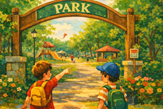 draw children illustration in gouache style for your childrens picture book