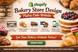 shopify bakery store design pastry cake website eu italy spain uae