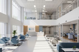 3d cgi interior design for hospitals clinics and medical laboratory centers