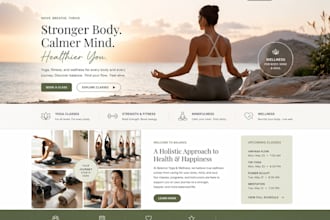 design wix yoga website wellness fitness website health wellness business site
