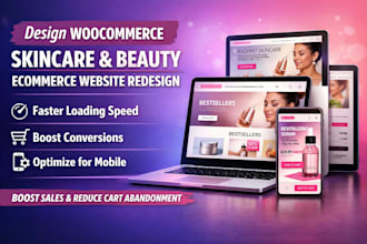 design woocommerce skincare beauty website ecommerce website redesign