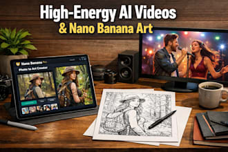 design stunning nano banana ai art, coloring books, and ai music videos
