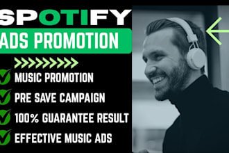 set up official spotify ads and trigger algorithmic playlist