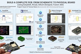 design complete pcb and schematics with easyeda kicad altium designer fusion 360