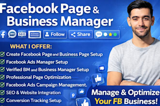 create facebook page setup fb ads business manager social media manager