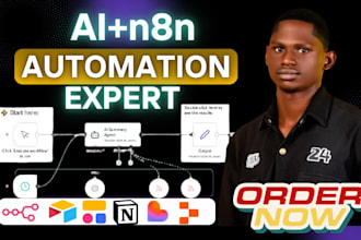 build n8n ai agent workflow setup zapier integration make automation as experts