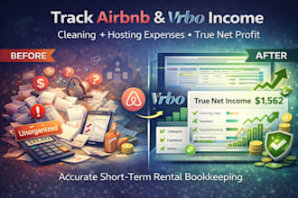 track airbnb and vrbo income with cleaning and hosting expenses