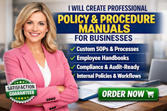 create professional policy and procedure manuals for businesses