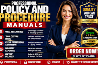 create professional policy and procedure manuals for businesses
