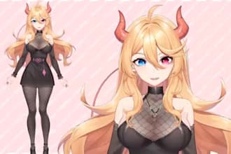 design and rig live2d vtuber model nsfw anime vtuber assets rigging, vbridger
