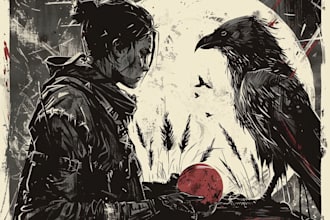 create stunning linocut or woodcut style illustrations
