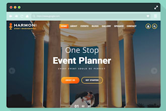 design wix event planner website party planner website event planning business