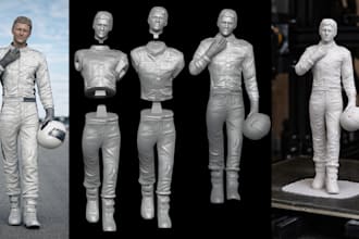 convert 2d image to 3d toy character image to 3d stl file for 3d printing