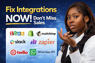 integrate zoho crm shopify mailchimp slack zapier drive whatsapp API twilio wati