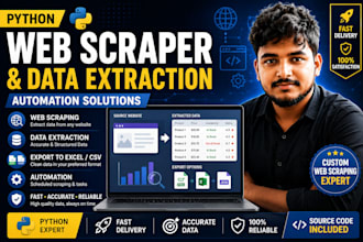 build python web scraper for data extraction and automation