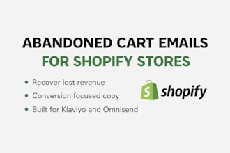 write high converting abandoned cart emails for shopify stores