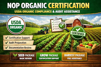provide nop organic certification,usda compliance consulting