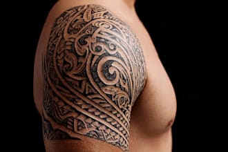 design a polynesian maori tribal tattoo