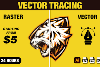 vector tracing, logo, raster to vector in illustrator