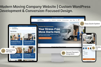 design a moving company website, movers, relocation, packing website