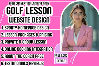 golf lesson website private golf coach website golf instructor website