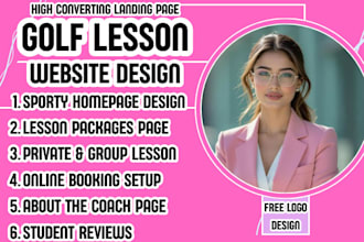 golf lesson website private golf coach website golf instructor website