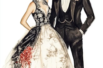 draw a fashion collection of clothes illustration