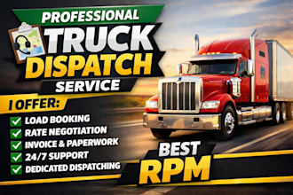 provide professional truck dispatch service for owner operators and carriers