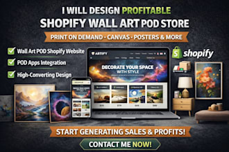 wall art pod shopify store wall art print on demand wall art decor pod website