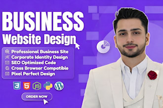 build a modern responsive business website for startup and company