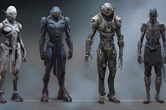design stunning sci fi portrait art