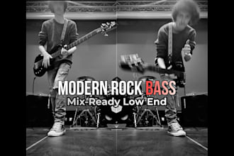 record modern rock and alternative bass tight mix ready