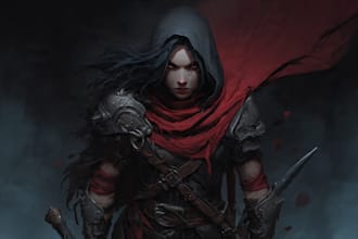 illustrate a dark fantasy character