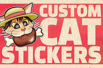 cat stickers based on funny memes